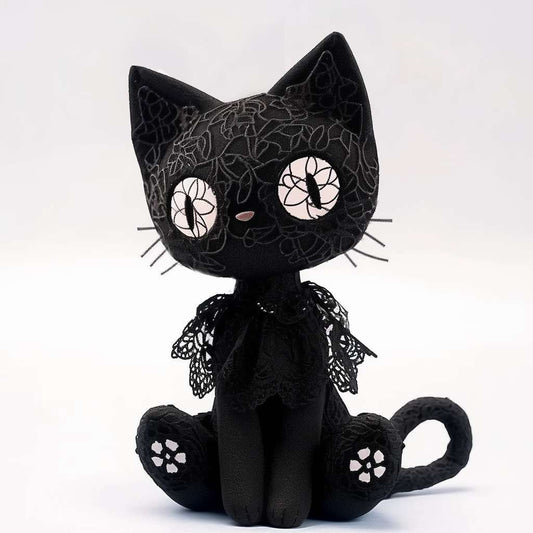 ブラックボンベイゴシックキャットぬいぐるみ