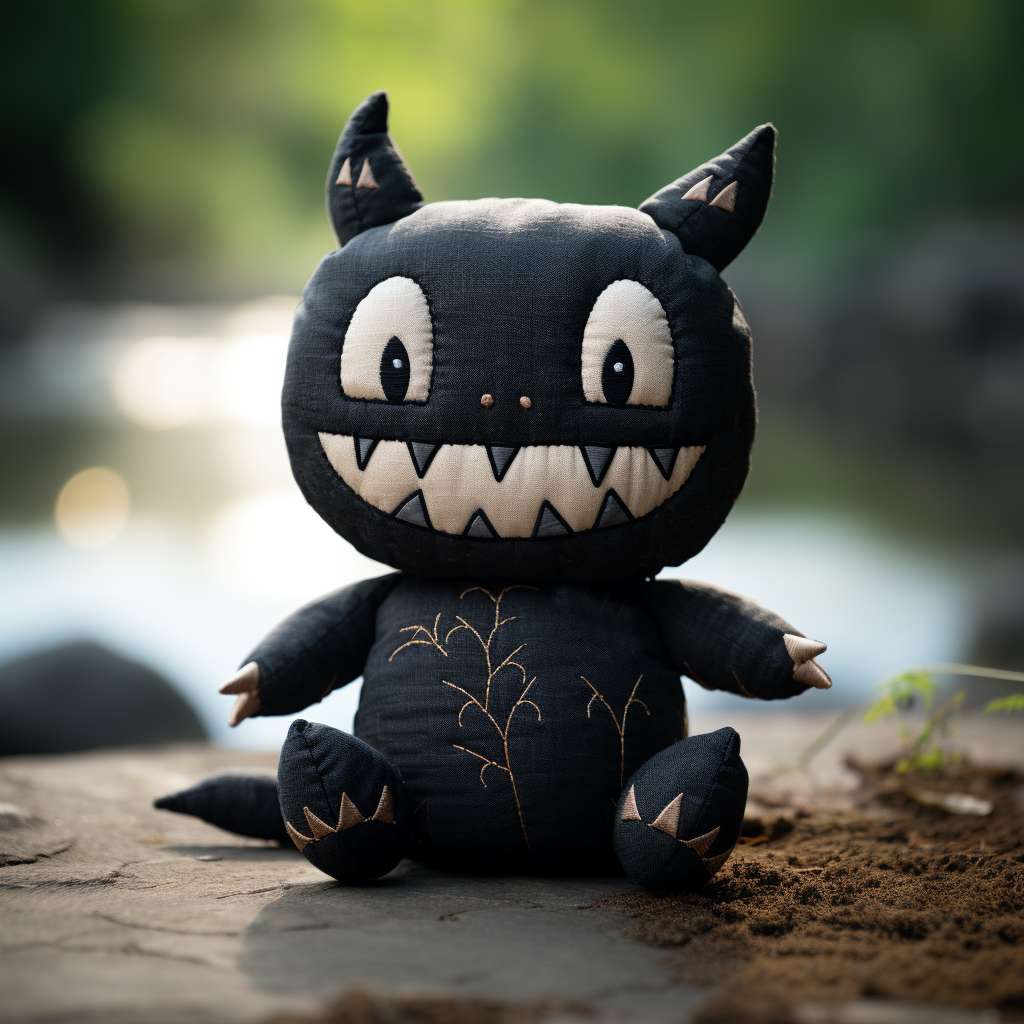 黒いチンチラぬいぐるみ