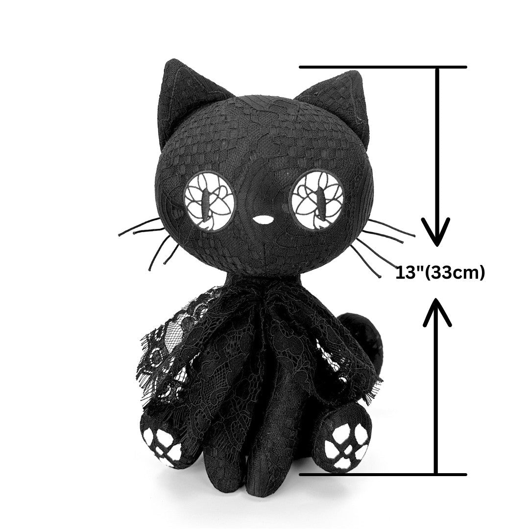 ブラックボンベイゴシックキャットぬいぐるみ