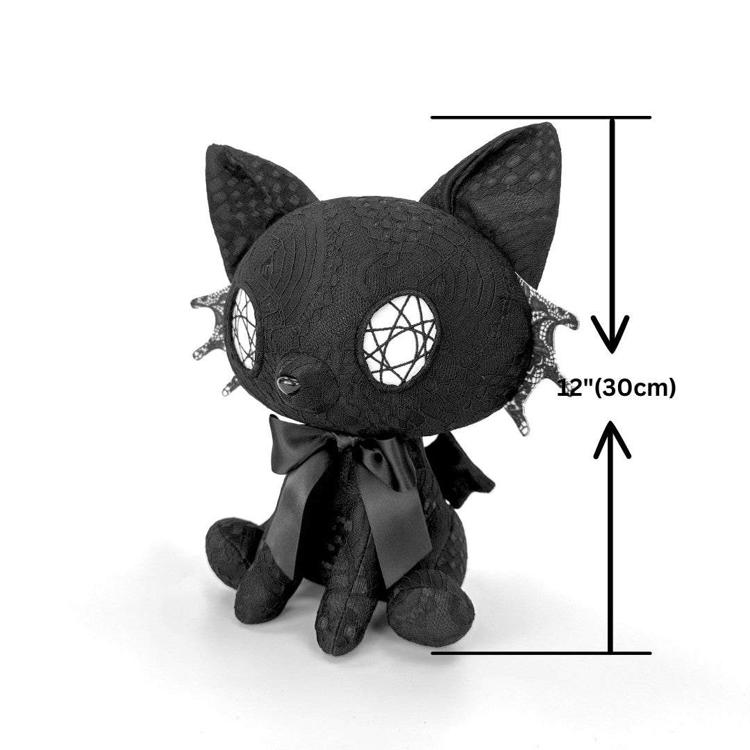 ぬいぐるみ 黒猫 ヴァンパイア ゴス
