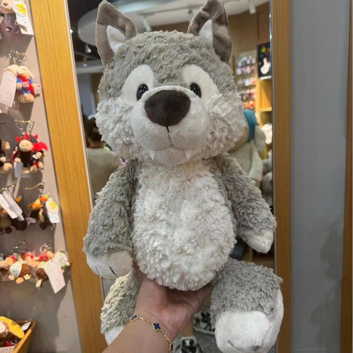 キュートな灰色のオオカミのぬいぐるみ