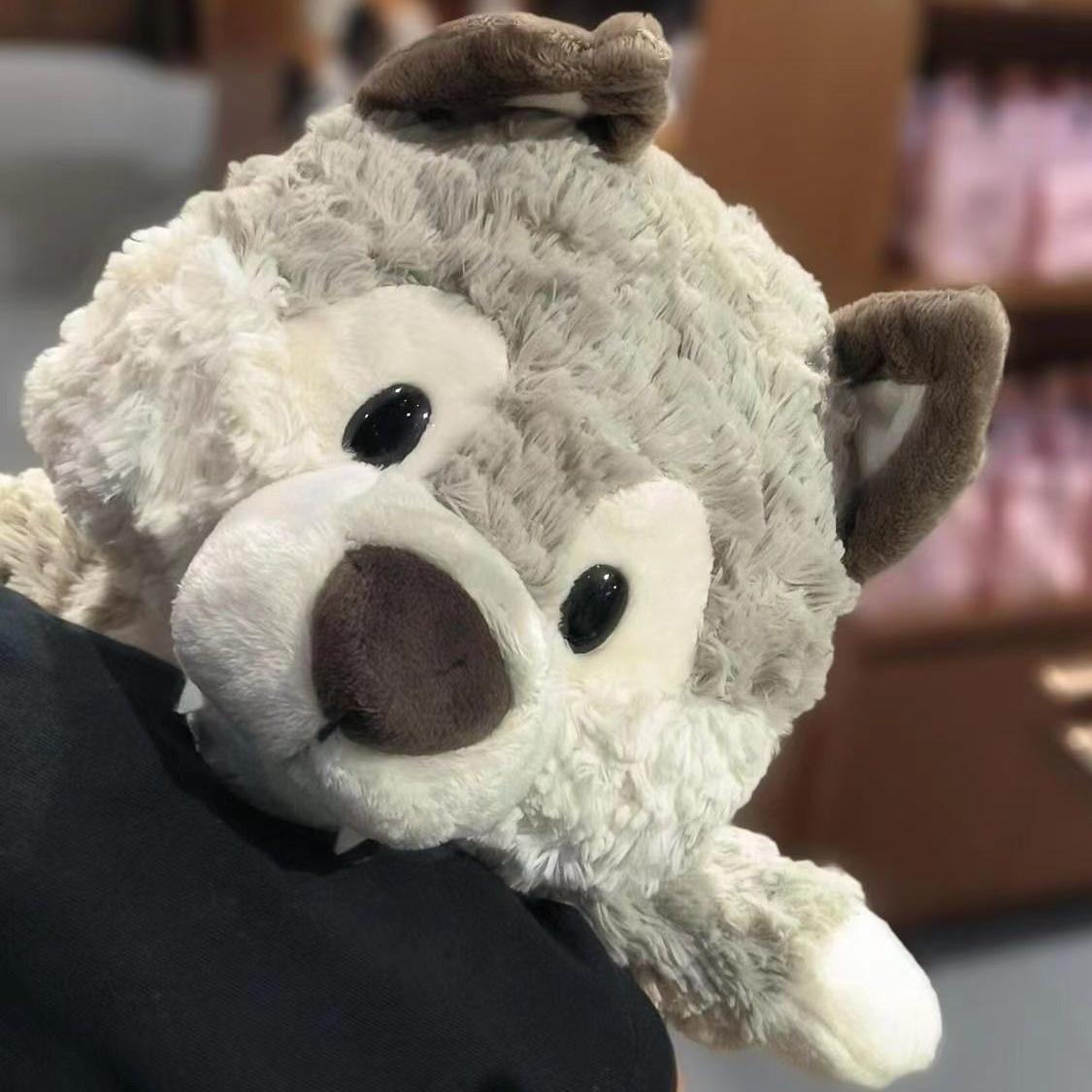 キュートな灰色のオオカミのぬいぐるみ