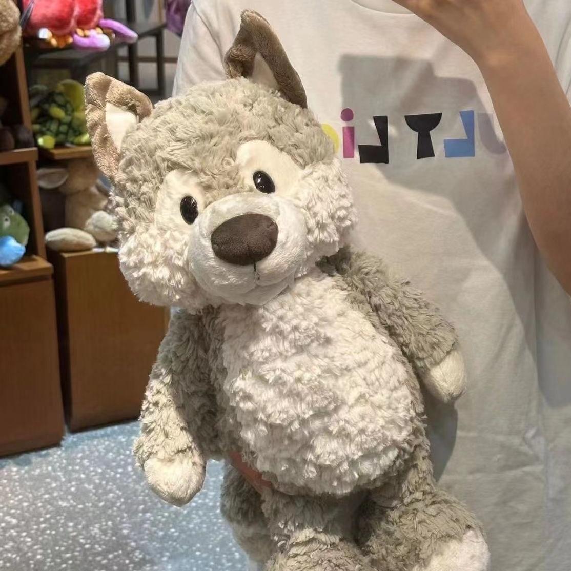 キュートな灰色のオオカミのぬいぐるみ