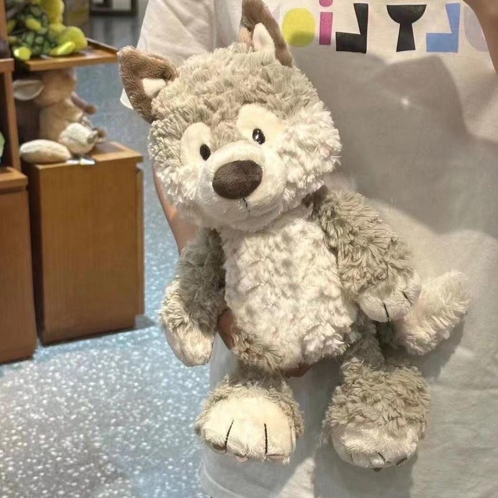 キュートな灰色のオオカミのぬいぐるみ