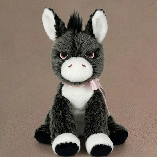 エモ・ドンキー（ピンクのリボン付き） ぬいぐるみ