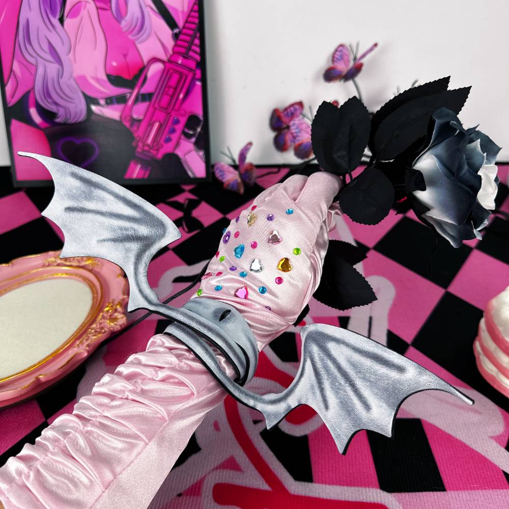 ゴシック レザー バットウィング チョーカー