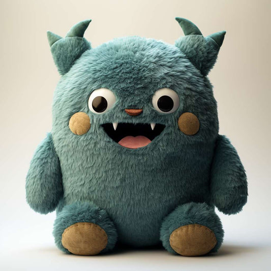 かわいいダークグリーンのドラゴンぬいぐるみ