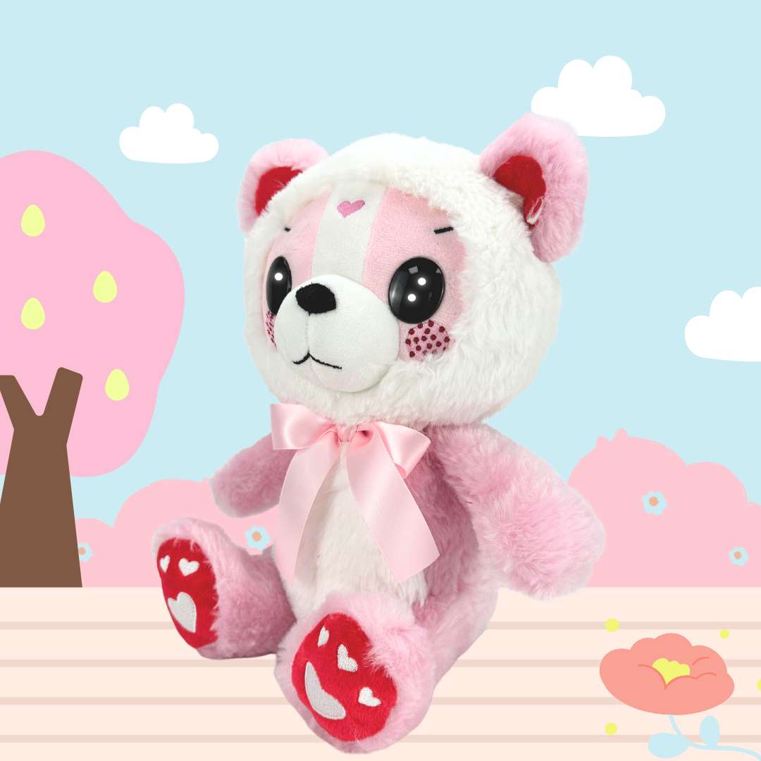 かわいいピンクのぬいぐるみベア