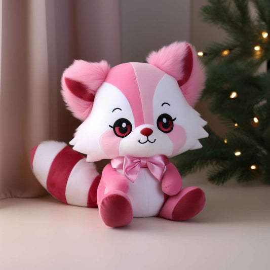 カワイイアニメ ピンクタヌキぬいぐるみ