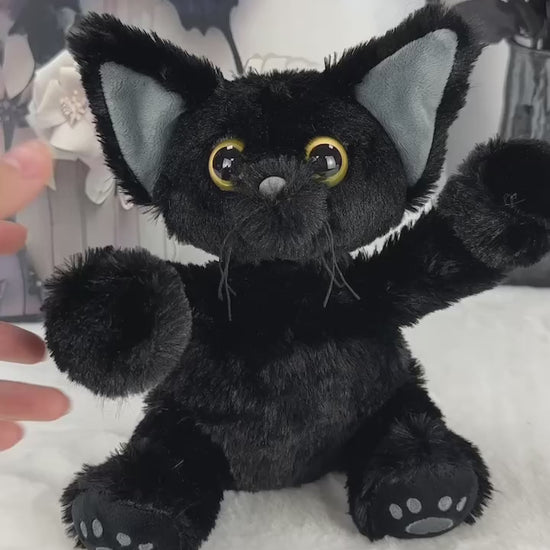 ゴスデボンレックスブラックキャットぬいぐるみ