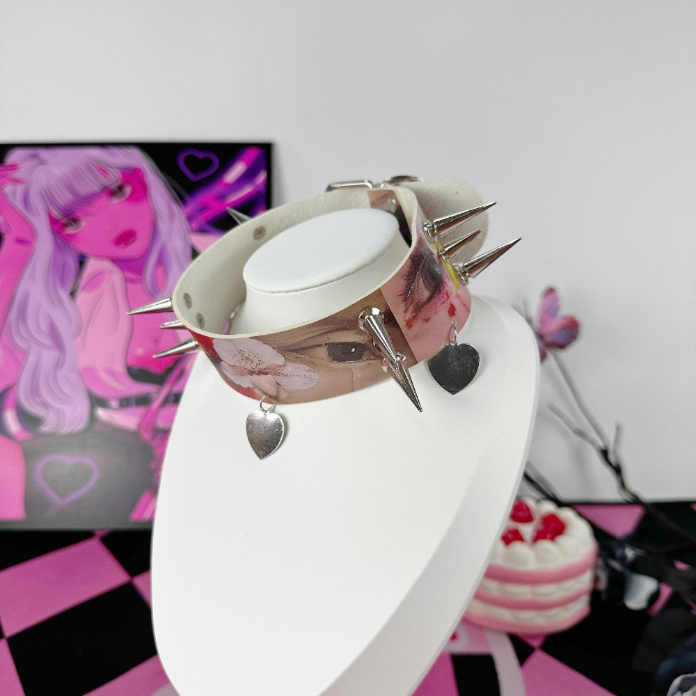 パンクアイズスパイク ハート チョーカー