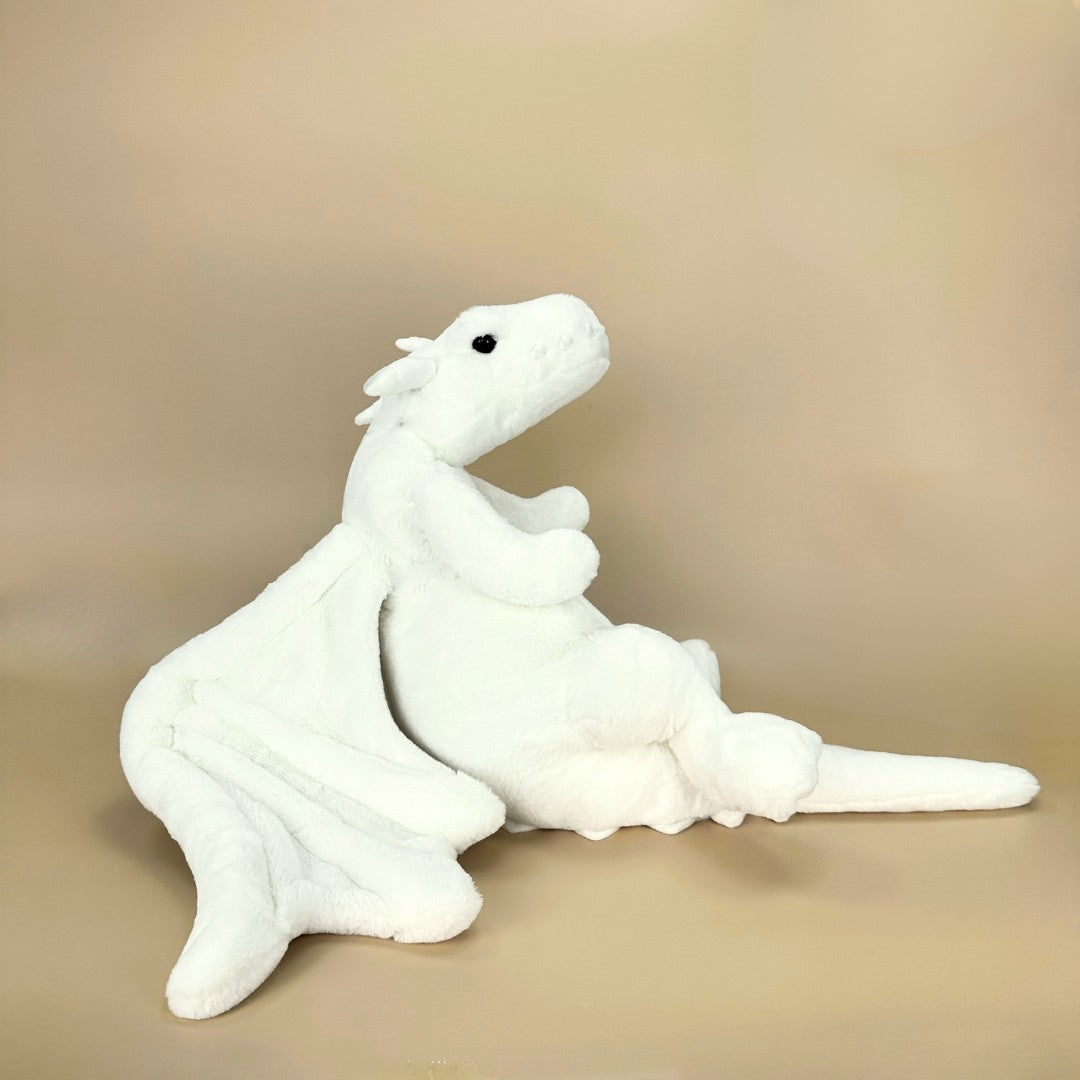 ラグジュアリー スノードラゴンぬいぐるみ ホワイトアートドール