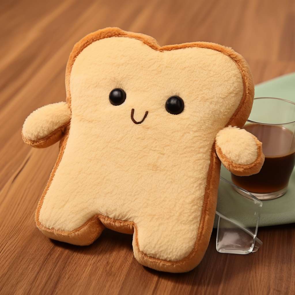 ミニかわいいトーストぬいぐるみ